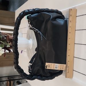 MADDEN NYC Braided Crossbody Bag Shoulder Bag Hobo Purse in Vegan Leather NWT